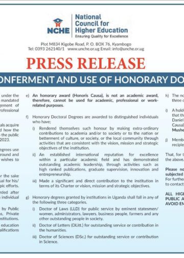 NCHE Draws Red Line on Honorary Doctorates